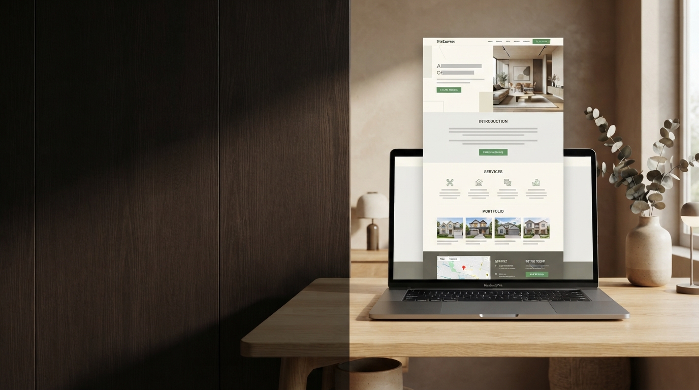 Exemplo de um Website Express da SiteExpress para um pequeno negócio.
