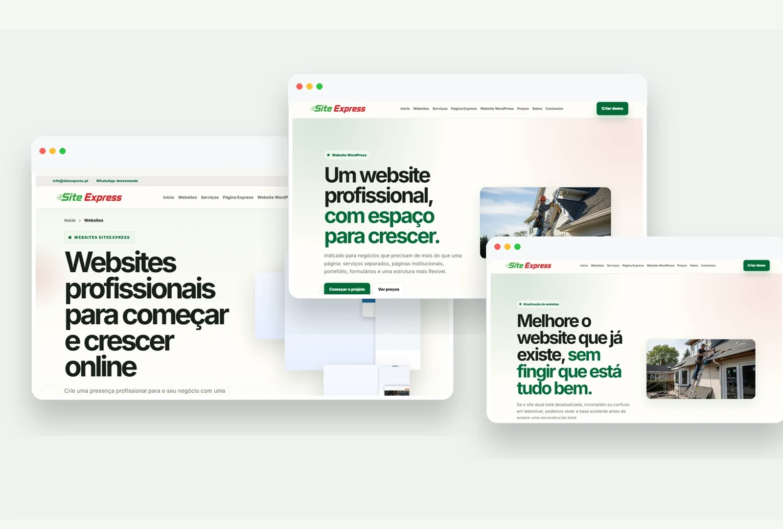 Primeira versão visual de um Website Express